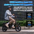 thumbnail image 3 of ASKGO F12 1200W Peak Motor ,Folding Electric Bike for Adults Teens ,14'' Commuting Bike, Max 30MPH/35 Miles E-Bike ,3 Speed Double Mini Electric Bike, UL2849, 3 of 11