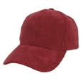 thumbnail image 3 of WCJM MaleMale Female Neutral Summer Solid Baseball Caps Corduroy Hat Visors Wine, 3 of 3
