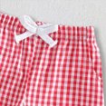 thumbnail image 5 of Summer Boys Girls 2 Piece Outfits Toddler Boy Clothing Sets USA Truck Embroidery T-Shirt and Plaid Shorts Outfit Boys 4th of July Outfit, 5 of 5