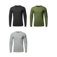 thumbnail image 3 of FashionOutfit Men's Causal Solid Basic 100% Ring Spun Cotton Long Sleeve T-shirt, 3 of 4