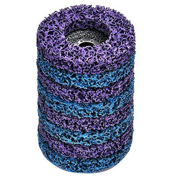 Strip Disc Stripping Wheel for Angle Grinders, Removes Rust Paint and Clean Coating Welds, Blue, 4x5/8 in, 8 Pack