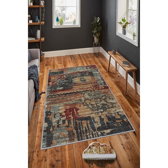 Homefesto - Multicolor - Vintage - Carpet (80 x 120)