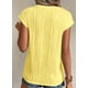 thumbnail image 2 of Blusa Amarilla Texturizada con Mangas Cap para Mujer PRETTYGARDEN Talla M, 2 of 8