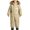 Khaki, variant on Hooded Snowsuit for Boys Girls Kids, Warm Padded Ski Jumpsuit with Plush Trim Hood, Animal Print, Zippered Pocket and Reflective Trim for Winter Play