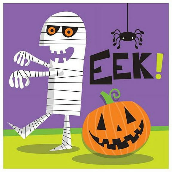 Creepy Characters 16 Ct 5" Beverage Napkins Halloween Party Mummy EEK!