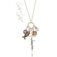 thumbnail image 2 of Howard's Inspirational Gold Julia Hope Cross Charm 24" Necklace and Earring Set for Women, 2 of 4