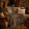 thumbnail image 3 of Sepia Brown Autumn Forest Scene With A, Rustic Woodland Art Style for Wildlife And Cabin Decor Fans, Thanksgiving Gift with Cozy Flannel Blanket, Home Decor for Living Room And Bedroom And Cabin, 3 of 9