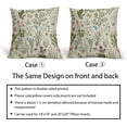 thumbnail image 6 of Spring Floral Pillow Covers 18x18 Set of 2 Sage Green Wild Flower Plant Vintage Botanical Print Decorative Throw Pillow Cases Outdoor Seasonal Farmhouse Decor for Sofa Couch Bed, 6 of 6