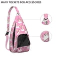 thumbnail image 2 of Majestic Unicorn Sling Backpack&nbsp;- Gold Horn & Rainbow Tail Design Crossbody Bag with Hidden Pockets for Secure Storage, 2 of 4