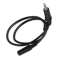 Headphone Jack Extension Aux Cord Adapter Audio Cable Earphone Black