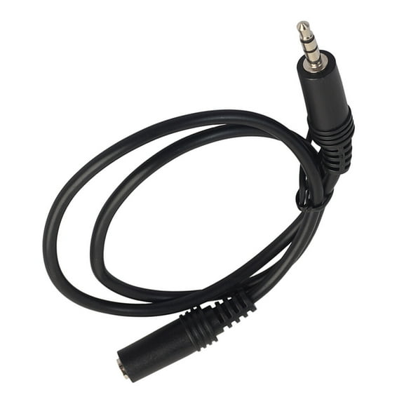 Headphone Jack Extension Aux Cord Adapter Audio Cable Earphone Black