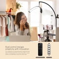 thumbnail image 5 of Lash Light 23 inch Floor Lamp for Eyelash Extensions Standing LED Half Moon Lights for Nail Art, Tattoos, Skincare with Adjustable Brightness & Height & Movable Tray & Phone Holder, 5 of 7