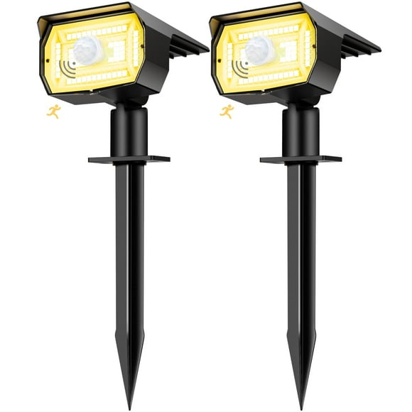 Focos solares Nipify Outdoor con sensor de movimiento, paquete de 2