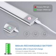 thumbnail image 4 of Luz de armario 23cm-Lámpara con sensor de movimiento interior, recargable por USB, instalación magnética/pegamento 3M, luz nocturna, cocina, dormitorio, escaleras, 4 of 5
