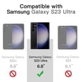 thumbnail image 2 of JETech Magnetic Case for Samsung Galaxy S23 Ultra 6.8-Inch, Compatible with MagSafe, Shockproof Protective Phone Cover, Non-Yellowing Hard Clear PC Back (Black), 2 of 7