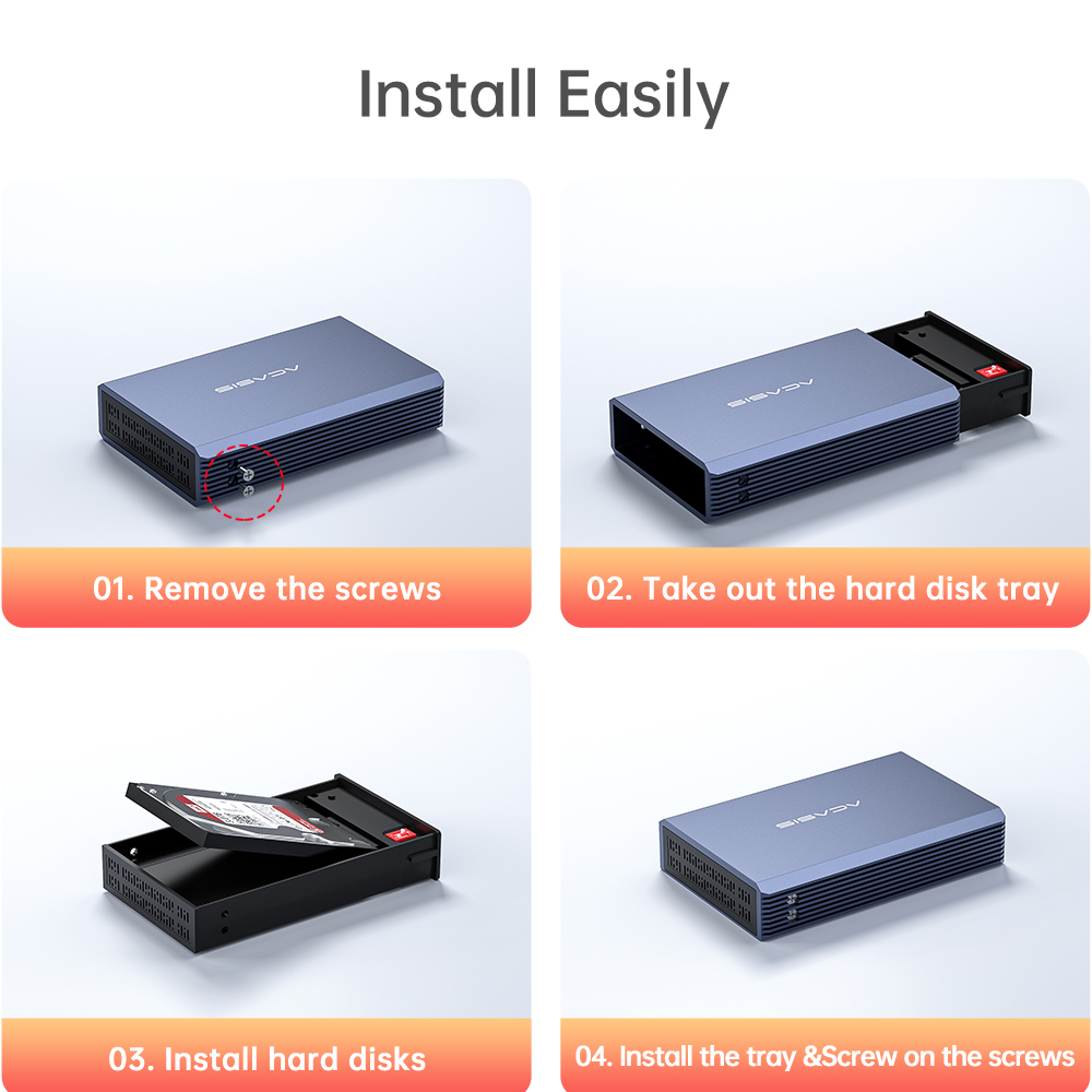 ACASIS External RAID 2.5-inch Dual-Bay Disk Array Enclosure USB-C to SATA  Supports 12TB - image 2 of 10