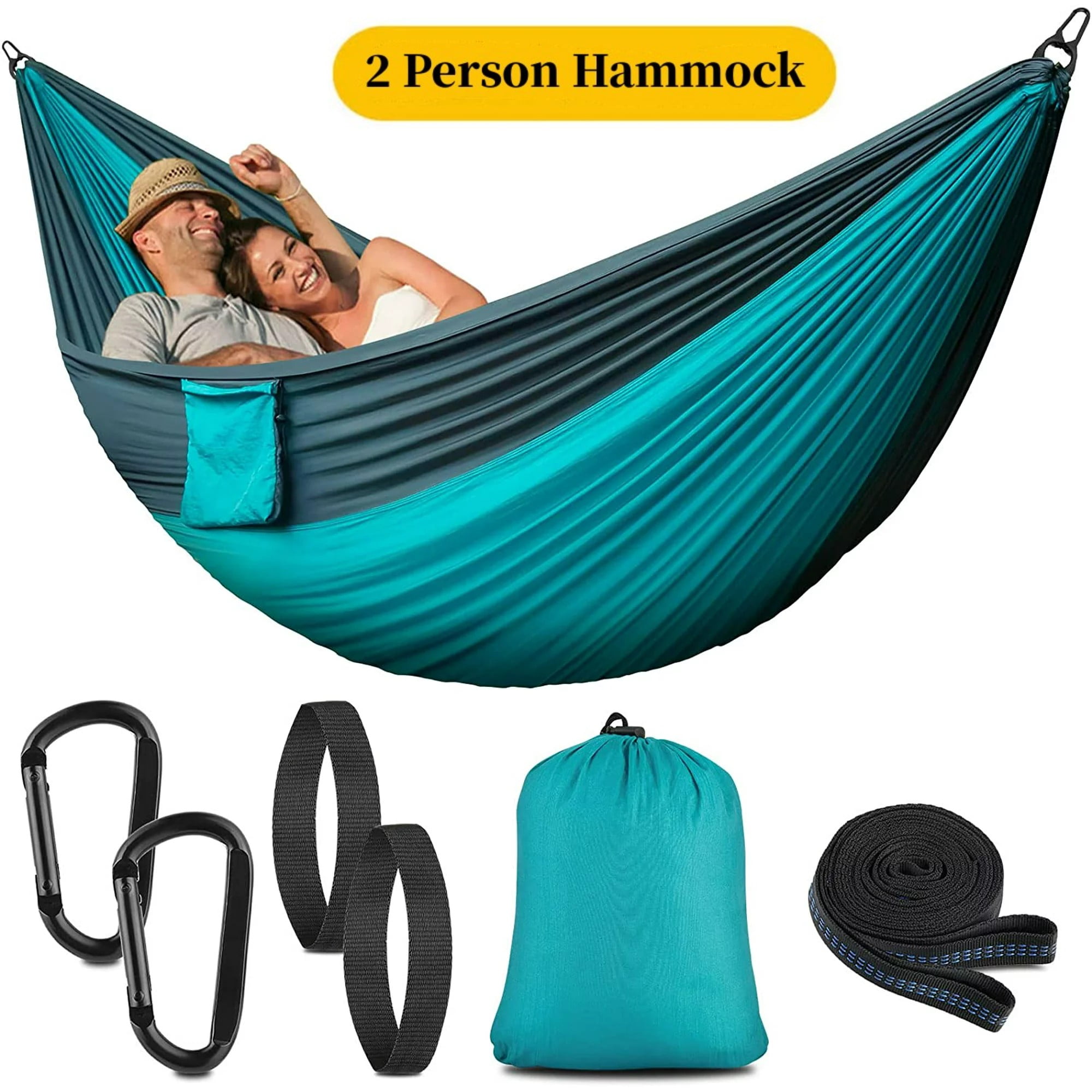 Physen Double Camping Hammock Outdoor Portable Nylon Hammock with