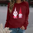 thumbnail image 1 of Qiopertar Mode Femmes Imprimé Col Rond Pull Tops Manches Longues Blouse Confortable Chandail en Molleton Offres de la Semaine Liquidation Moins de 5$ jusqu'à 90 % de Réduction, 1 of 4