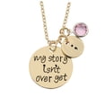 thumbnail image 4 of MLINS Golden Alloy Necklace Chain with Semicolon Design for Wearing and Gift Encouragement Stylish Fashion 0.5 Inch, 4 of 5