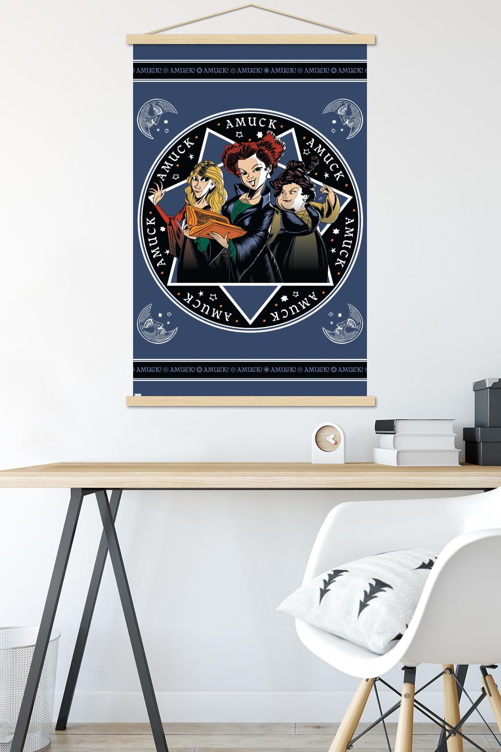 Disney Hocus Pocus - Amuck Wall Poster with Wooden Magnetic Frame, 22.375" x 34"