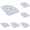 White 6PCS, variant on Fast Drawing Eyebrow Design Ruler Microblading Mapping Tool Shaping Makeup Drawing Ruler Supplies Reuse