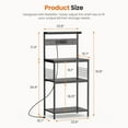 thumbnail image 3 of CONCETTA 23" Baking Rack, Microwave Oven Rack, Pot Rack, Baking Utensils, Kitchen Household Use, Three Layers, Gray, 3 of 9