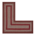 thumbnail image 3 of Better Trends L-Shaped Braided Rug, 20" x 48" x 48", Reversible 100% Polypropylene Indoor Corner Area Rug, Newport Collection – Barn Red, 3 of 5