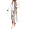 thumbnail image 2 of Women'S Long Cardigan Sweaters Chunky Open Front Oversized Slouchy Knit Fall Trendy Coatigan Jackets White XL, 2 of 8