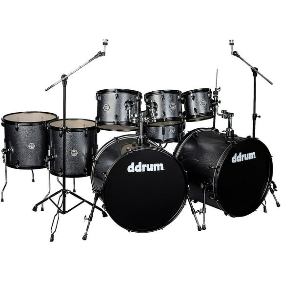 ddrum D2 8-Piece Double Bass Drum Set - Dark Silver Sparkle