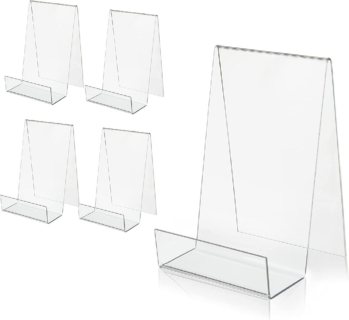 Acrylic Book Stand with Ledge Clear Display Easels Plate Large Book Holder Easel Stand for