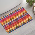thumbnail image 2 of Colorful Geometric Pattern Bathroom Rugs Mat,Non Slip Microfiber Bathroom Rug,Rubber Backing,Soft Bathroom Mats for Bathroom Floor,Tub and Shower,17x27in(43x68cm), 2 of 5