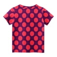 thumbnail image 5 of Spazoro Girls Graphic T-Shirts Tees, Short Sleeve Dot Print Round Neck Casual Tops for Kids Red Size 13-14, 5 of 5