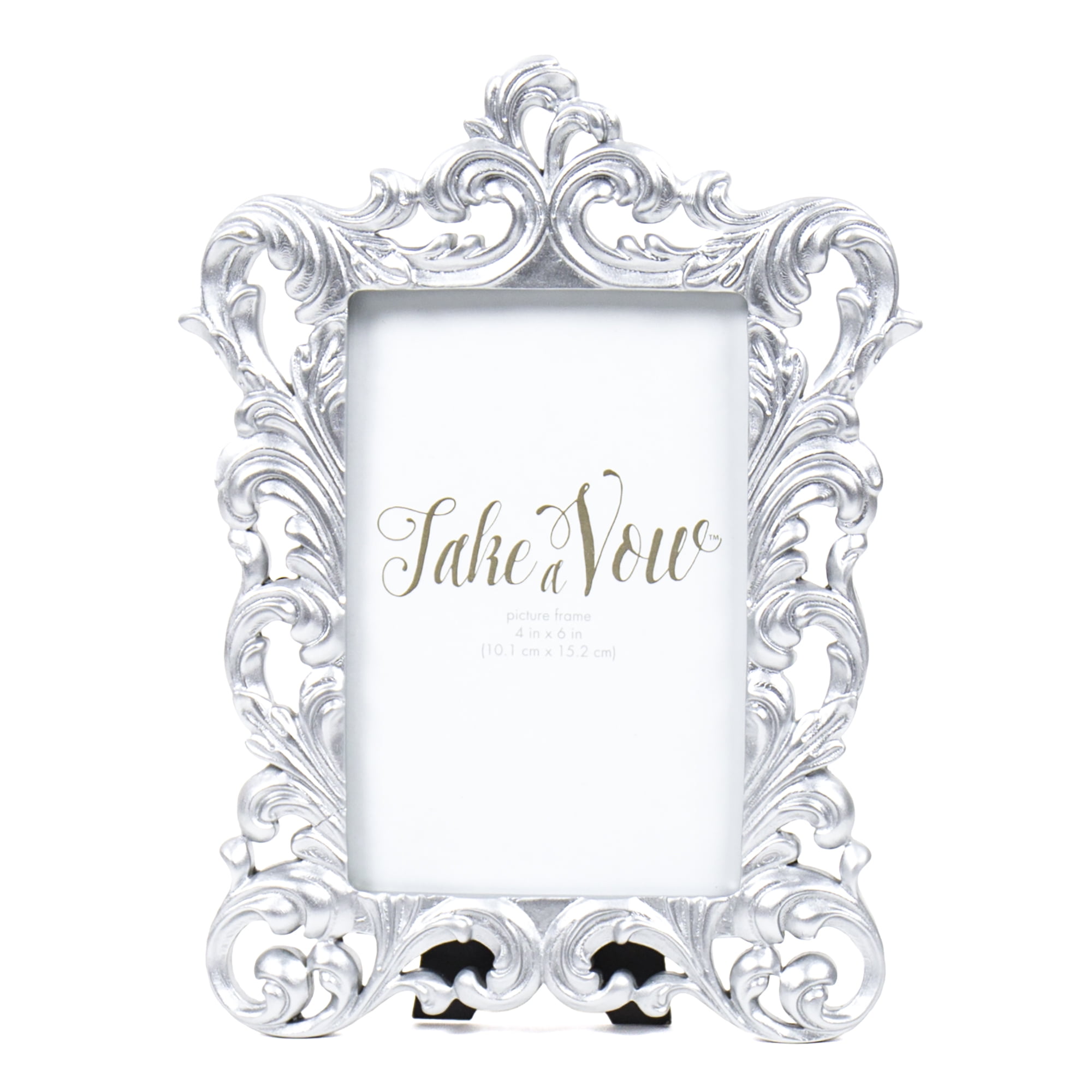 Take a Vow Silver Baroque Picture Frame, 1 Each