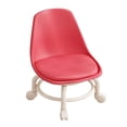 thumbnail image 4 of Taburete con ruedas bajo Taburete corto con respaldo Silla giratoria de 360  degree Taburete con ruedas pequeño Asiento de cuero PU resistente al desgaste Rojo BLESIY Asiento rodante bajo, 4 of 8