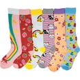 thumbnail image 3 of Ayla 6 Pairs Kids Big Girls Youth Baby Children's Novelty Design Knee High Socks, 3 of 3