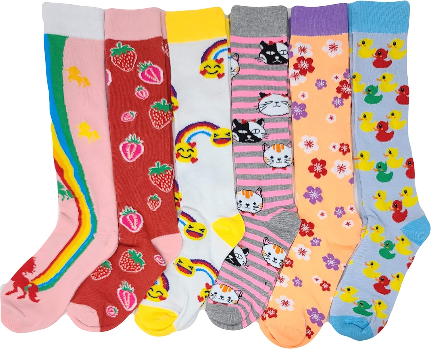 Ayla 6 Pairs Kids Novelty Design Knee High Socks photo 2