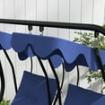 thumbnail image 5 of Outsunny 2-Seater Swing Canopy Replacement with Tubular Framework,Outdoor Swing Sunshade Top Cover (Canopy Only),Dark Blue,Dark Blue Polyester Garden Outdoor Patio Patio Seating, 5 of 11