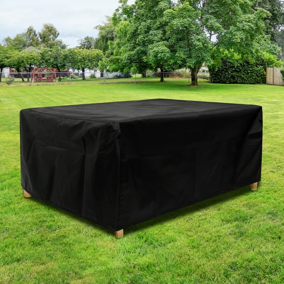 Grusce Oxford Grill Cover with Hood Water Resistant Fits Cooking Station Anti Damage for Outdoor Furniture Protection