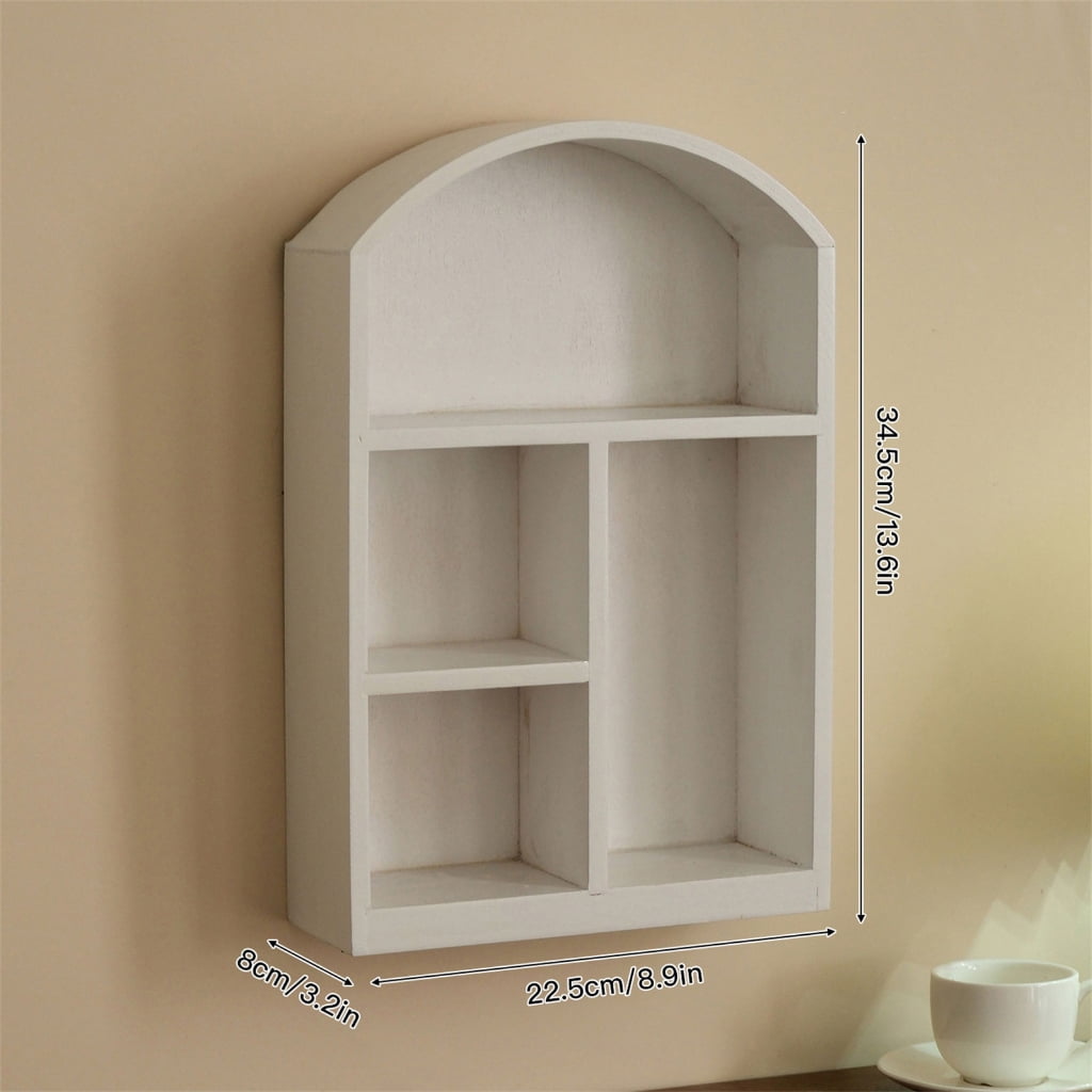 MOMOJIA Wooden Desktop Display Cabinet With Tempered Glass Door Multifunctional Storage Organizers For Home Office Decors