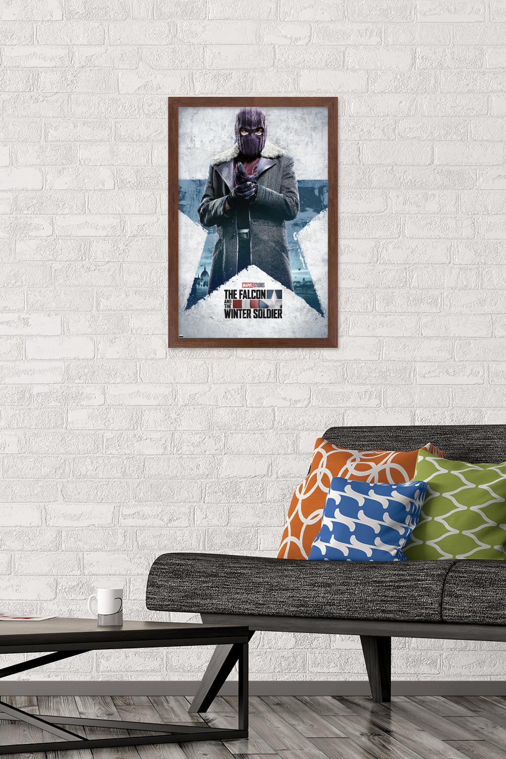 Marvel Falcon and Winter Soldier - Baron Zemo One Sheet Wall Poster, 14.725" x 22.375", Framed