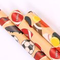 thumbnail image 4 of Hbdhejl Sports Gift Wrapping Paper Rugby Basketball Tennis Baseball Football Kraft Wrapping Paper Birthday Paper For Men Boys, 4 of 4