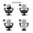 thumbnail image 4 of Abstract Office Chair Slipcover, Pattern of Art Deco Style Vertical Lines Stripes in Monochrome Tone, Protective Stretch Decorative Fabric Cover, Standard Size, Charcoal Grey and White, by Ambesonne, 4 of 5