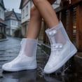 thumbnail image 4 of Orangide Unisex Rain Shoe Covers, Thickened Non Slip Reusable Waterproof Overshoes Portable Wear Resistant for Men Women Outdoor Walking Cycling, 4 of 8
