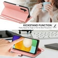 thumbnail image 5 of Wallet Case for Samsung Galaxy S22 Series, 5 Card Slots Protective Case Magnetic Closure Zipper Pocket Handbag PU Leather Flip Folio Case with Wrist Strap TPU Kickstand Full Protection Cover, 5 of 18