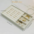 thumbnail image 2 of Jewelry Organizer for Drawer: Velvet Jewelry Trays, Stackable Dividers for Rings, Earrings, Necklaces, Bracelets, Watches, and Vanity Storage(Beige), 2 of 9