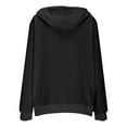 thumbnail image 7 of yoeyez Fleece Fuzzy Hoodie Women Full Zip Up Fall Lightweight Jacket with Hood Long Sleeve Soft Warm Hoodies Sweatshirts Coats Black,S, 7 of 7