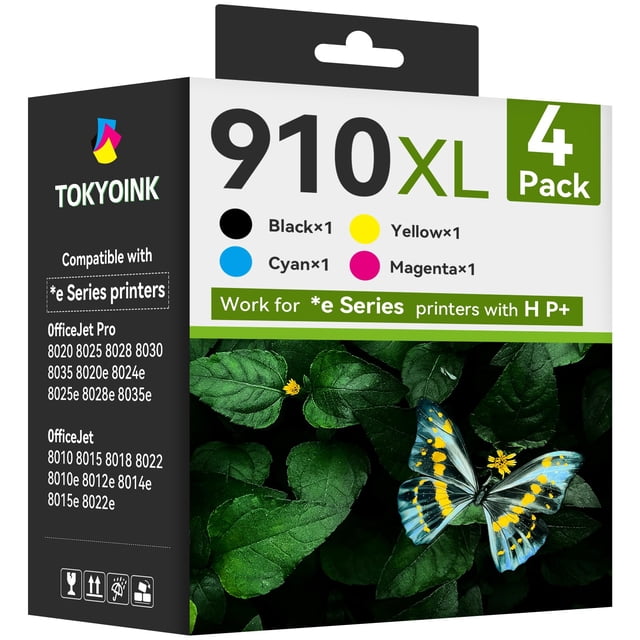Cartuchos de tinta TOKYOINK 910XL de repuesto para HP 910XL, paquete de 4