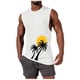 thumbnail image 2 of Camiseta sin mangas de cuello redondo para hombre, informal, a la moda, con estampado, deportiva, de poliéster, 2 of 5
