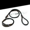 thumbnail image 5 of Circle T - Collar redondo para perros de cuero curtido en roble, color negro, 5 of 5