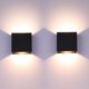 thumbnail image 1 of 2-pack LED Vägglampor Inomhus Upp och Ner Vägglampor Svart 6W Aluminium, 1 of 5